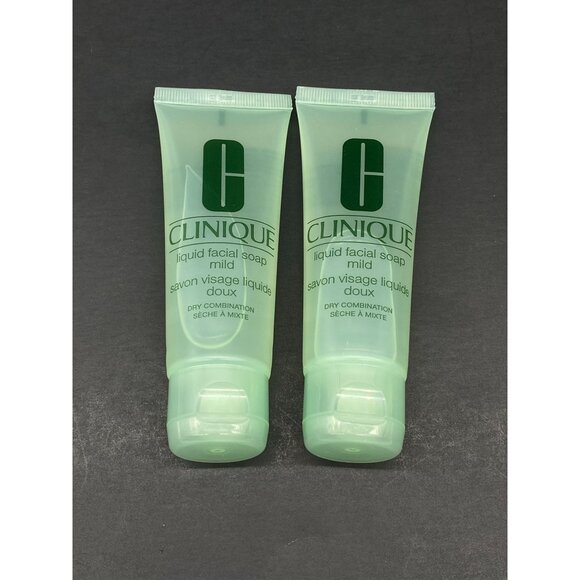 2 Clinique Liquid Facial Soap Mild Dry Combination 1.7 oz/50ml - Picture 2 of 4